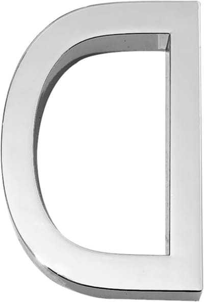 Huisnummer Sticker - Deur Huis - Adres Aangeven - Zelfklevend Ontwerp - 60x38x8mm - Zilver