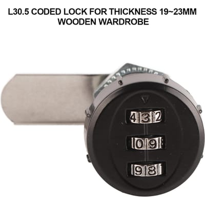 3-cijferige codecombinatie Cam-kast Zinklegering Wachtwoordbeveiliging Gecodeerd slot L 30.5 gray