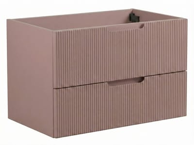 Badplaats Wastafelkast Thermis 80 x 48 cm – Roze Mat – Hangend Wastafelmeubel Met Lades