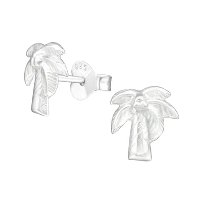 Aramat Jewels | Oorbellen | Zilveren Palmboom Oorbellen | Zilver-9x8mm | |8mm | Zilver | Kinderen, Volwassenen | Verkleurd niet