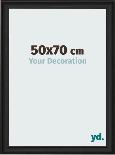Your Decoration - Fotolijst 50x70 cm - MDF - Zwart Houtnerf - Lazio