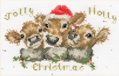 Bothy Threads Hannah Dale Jolly Holly borduren (pakket) XMAS75