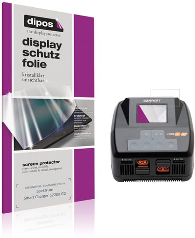 dipos – 4x Beschermfolie geschikt voor Spektrum Smart Charger S2200 G2 | Krasbestendige & heldere Screenprotector Ultra-Thin