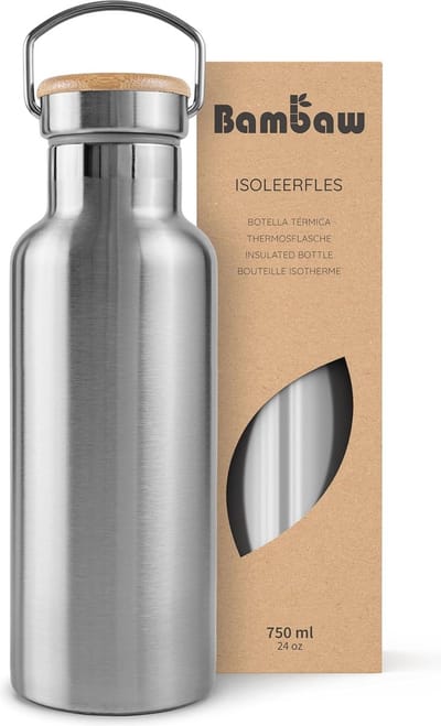 Eco Vriendelijke Dubbelwandige Roestvrijstalen Thermosfles 750ml - Lekvrij en Herbruikbaar | Ideaal voor Warme en Koude Dranken
