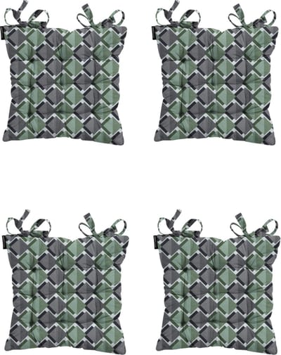 Madison - Zitkussen - Universeel - 4 stuks - 46 x 46 cm - Siem Green - Tuin - Toscane