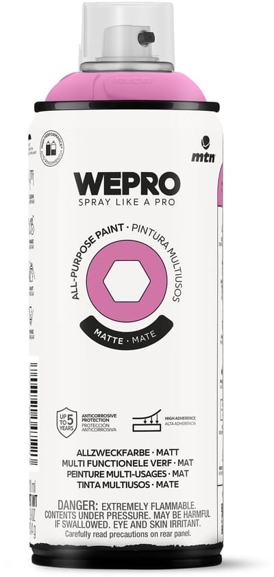 Spuitbus Roze Peppa Mat MTN WEPRO ALL-PURPOSE PAINT 400ML