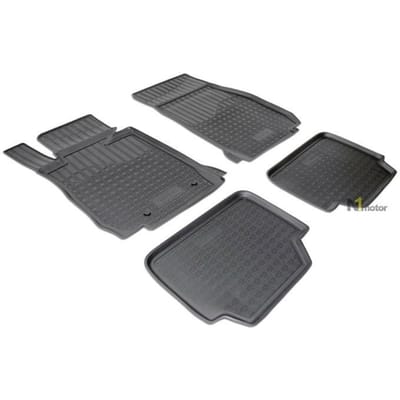 NORM Liners | Tapis De Sol En Caoutchouc TPE Toutes Saisones Pour Bmw 1 Série F20 / F21 3/5P. Berlina 2011-2019 noir