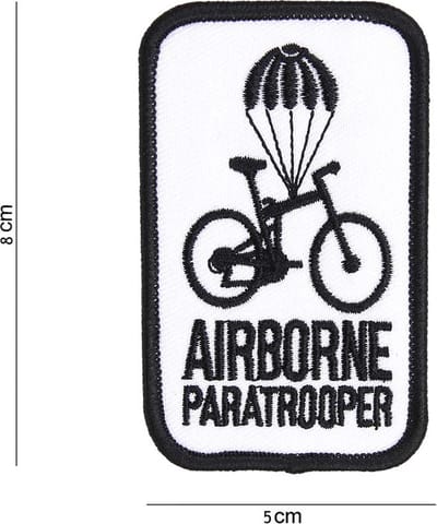 Embleem stof Paratrooper wit