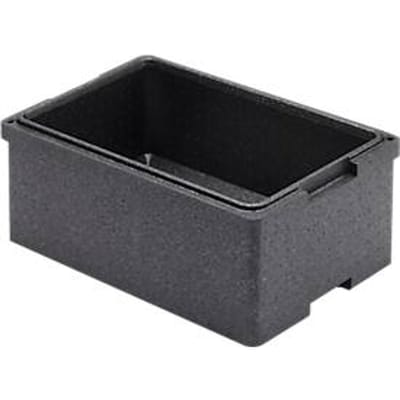 EPP isolatiebox voor isolatiecontainers, 28 l, met handgreepstrip, stapelbaar, L 560 x B 360 x H 230 mm, zwart