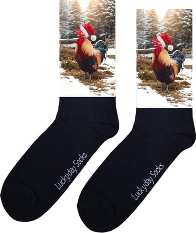 Kip - Verjaardag cadeau - Grappige sokken - Print sokken - Leuke sokken voor heren en dames - Moederdag - Vaderdag - Cadeau voor hem en haar - Kerstcadeau - Vrolijke sokken - Kerstmuts - Valentijns cadeau - Sokken waar je vrolijk van wordt - 37-44
