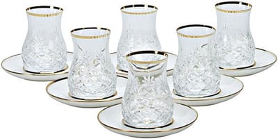 BRICARD MAGNOLIA THEEGLAZEN SET | GOUD 12-DELIG