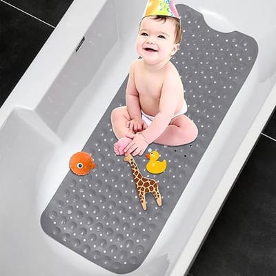 Famanu - Badmat met zuignappen,Badmatten voor bad,Antislipmat bad BPA vrij | Douchemat schimmelbestendig & machinewasbaar | Anti slip Badmat