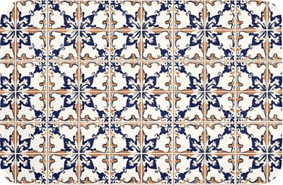 Badmat 60x40 cm - Antislip - Klassiek - Patroon - Kleurrijk - Badmatten voor badkamer - Badkamermat - Douchemat - Badkamer mat