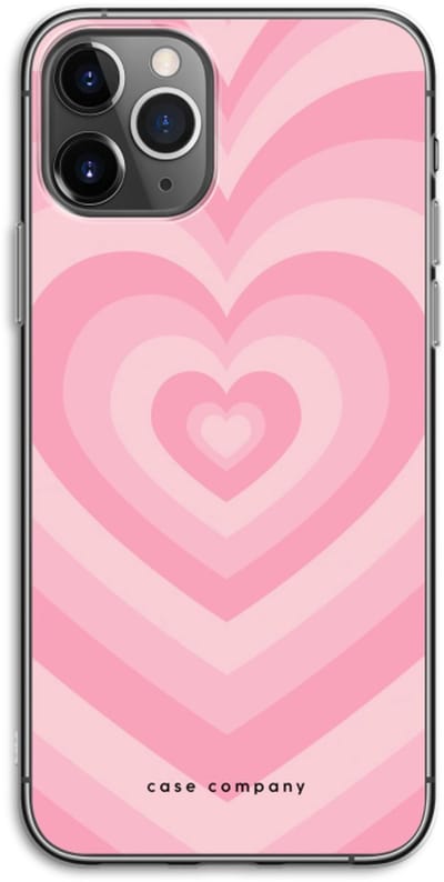 Case Company® - Hoesje geschikt voor iPhone 11 Pro hoesje - Hart Roos - Soft Cover Telefoonhoesje - Bescherming aan alle Kanten en Schermrand