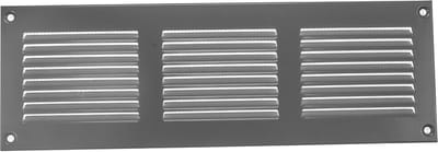 Ventilatierooster 30 x 10 cm – Grijs – Metalen Luchtteruglooprooster met Ongediertebeschermingsscherm