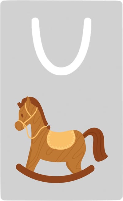 Hacebo® - Hobbelpaard metalen boekenlegger - Paarden - Paardrijdsters - Hobby horse - speelgoed Bladwijzer boekenleggers - 7.6 cm x 5cm