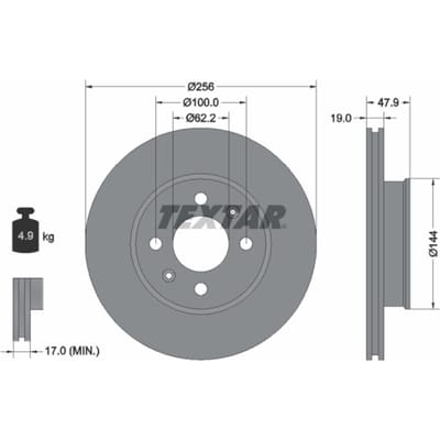 Remschijf TEXTAR 92144700