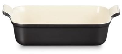 Le Creuset Ovenschaal 26 cm - 2,4 L - Aardewerk - Ebbenzwart - Rechthoek