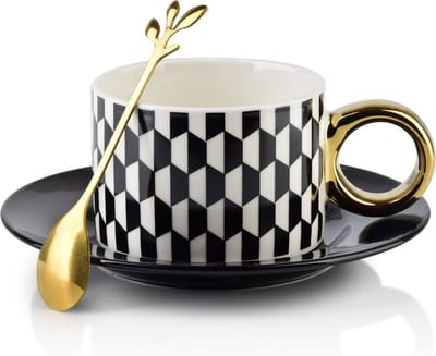 Affekdesign - Kendal reeks - unieke kop met schotel en lepel - 230ml