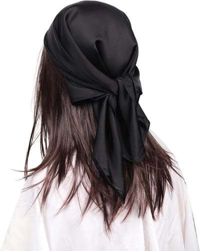 Luxe Zijde-Look Sjaal Vierkant voor Vrouwen - Bandana voor Haar en Nek