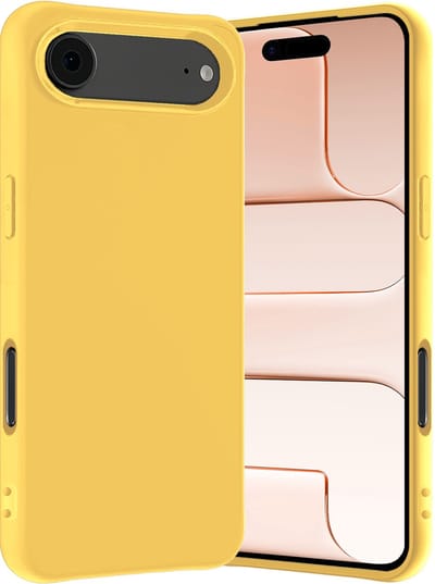 Hoes - Geschikt voor Apple iPhone Air - Sterk & Shockproof - Hoesje Cover - Siliconen Case - Geel