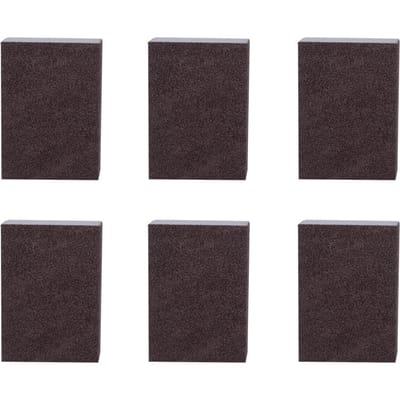 6 stuks Draagbare Smergel Spons Borstel Gum Reiniger Potbodem Reinigingsborstel gray