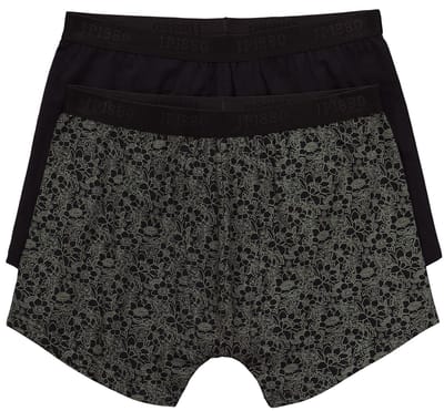 JP 1880 - Heren - Midpants OEKO-TEX set van 2 onderbroek - Zwart - Maat XL