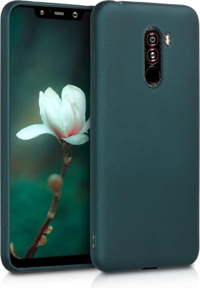 kwmobile telefoonhoesje geschikt voor Xiaomi Pocophone F1 - Hoesje voor smartphone - Back cover in metallic petrol