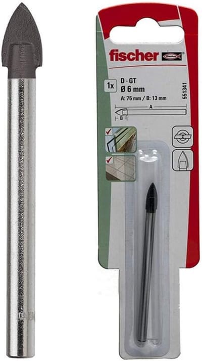 Glas Keramiek Boor - Tegel Boor - Precisie Boren - Carbide Snijrand - 4 mm - Grijs