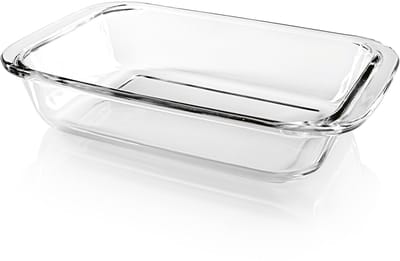 GOURMETmaxx Ovenvorm voor heteluchtfriteuse & oven - 800 ml | Rechthoekige bakvorm van borosilicaatglas | Kleine ovenschaal voor bereiden, garen & serveren | Voor de heteluchtfriteuse & gratin