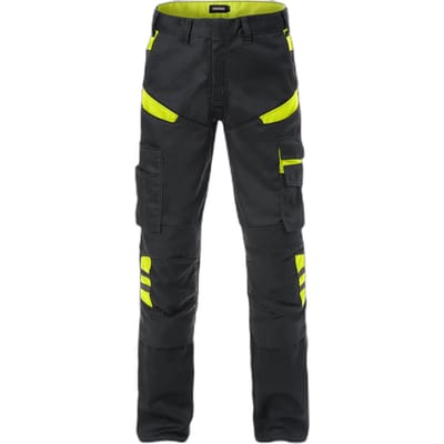 Fristads Broek 2555 Stfp - Zwart/hi-vis geel - C52