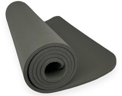 Padisport Yoga Mat Grijs - Fitness Mat Extra Dik - Yoga Mat Extra Dik - Pilates Mat - Dikke Yogamat - Yoga Mat Anti Slip - Yoga Matje - Yoga Mat Dik - Sport Mat - Sport Matje Fitness