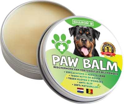 Sharon B - Paw Balm - Honden > 40 kg - Potenbalsem Hond, Beschermt Voetzooltjes tegen Kloven, Wondjes, Ontstekingen - Antislip - 60 ml - 1 Stuk