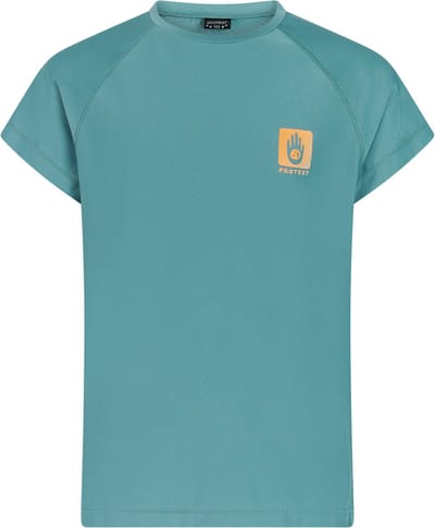 Protest PRTSherrys JR - UV shirt Meisjes - Surf T-shirt - Korte mouwen - Ronde hals - Loose fit - Groen