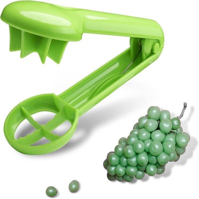 Druivensnijder - Fruitsnijder - Snijmachine - Keukengereedschap - Geschikt voor het snijden van kersen, druiven, cherrytomaten, aardbeien en ander fruit - Groen - 16*2,6*5,5 cm