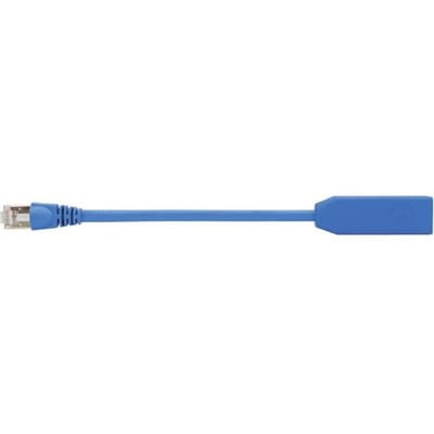 Telegärtner RJ45 Netwerk Adapter [1x RJ45-stekker - 1x RJ45-bus] 20.00 cm Blauw