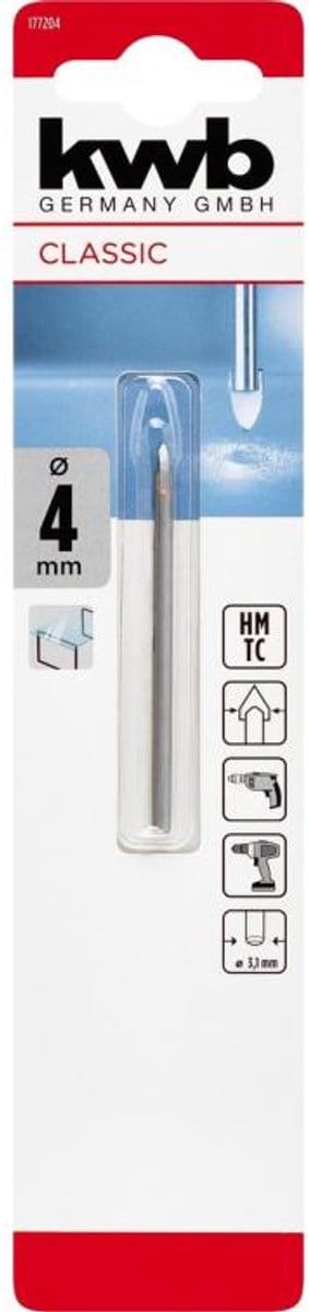 Glasboor 4mm KWB