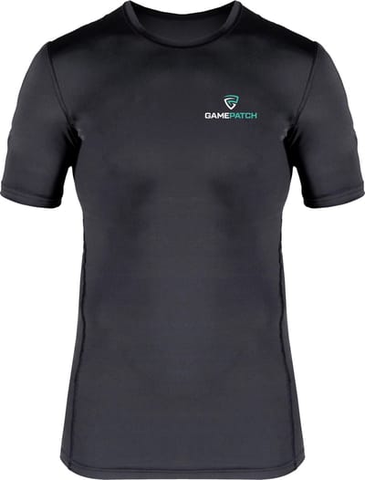 GAMEPATCH | Compression shirt SHORT SLEEVES | Zwart | Maat XS | Basketball | Handball | Urban Sports