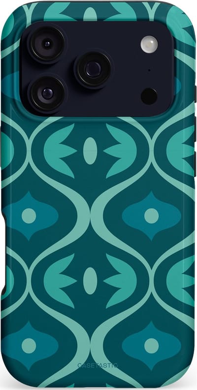 Casetastic hoesje geschikt voor Apple iPhone 17 Pro - MagSafe - Dubbellaagse bescherming - Decoratief Blauwgroen - Fashion Case - Petrol