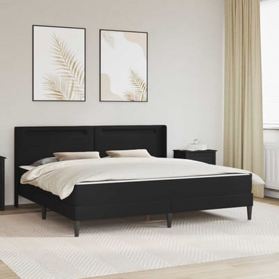 vidaXL - Bedframe - met - matras - 180 - x - 200 - cm - Zwart