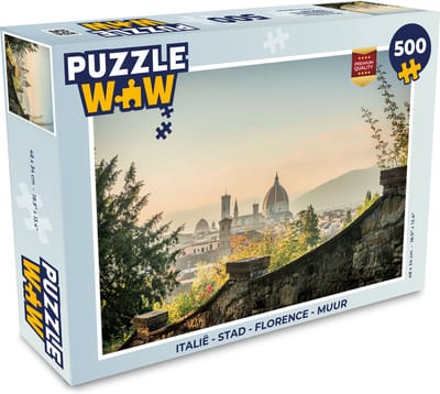 Puzzel Italië - Stad - Florence - Muur - Legpuzzel - Puzzel 500 stukjes