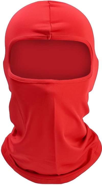 Gezichtsmasker - Balaclava - Bivakmuts - Mask - Helmmuts - Winddicht - Wintermasker - Ski/Motor/Outdoor masker - Mondmasker Nekwarmer/halswarmer - Universeel - Rood - Jonyx
