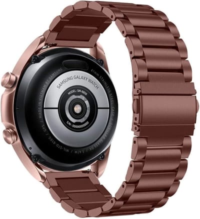 Strap-it Stalen schakel bandje 20mm - RVS bandje geschikt voor Xiaomi Amazfit GTS 1-2-3-4 / Bip / Bip Lite / Bip S / Bip U Pro / GTR 42mm - Huawei Watch GT 2 42mm / GT 3 42mm / GT 3 Pro 43mm - brons-goud