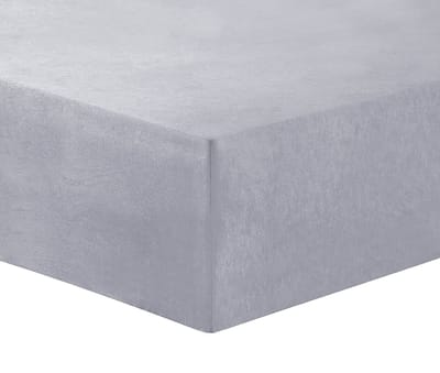 Vision - Hoeslaken - FLANEL - Zacht en warm - Grijs - 180 x 200cm met ruime hoek van 30cm - Geschikt voor boxspring matras - 100% katoen Flanel - Oekotex gecertificeerd