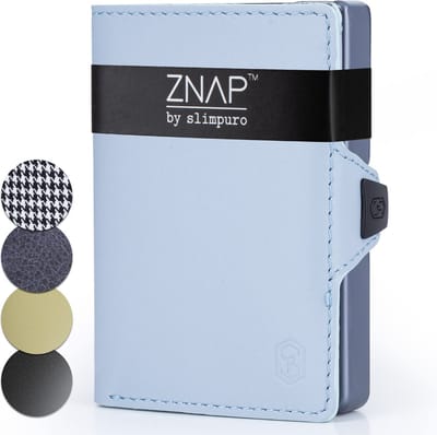 Slimpuro portemonnee, heren, Slim Wallet met RFID bescherming, leren portemonnee heren, klein met muntvak, portemonnee voor heren en dames, pasjesetui & geldbuidel voor heren, dames, portefeuille voor 8 pasjes