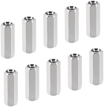 10 stuks M3-afstandhouders, messing zeskantige PCB-afstandhouders, houd de hoogte consistent, geweldig voor moederbord, printplaat, elektronica (zilverkleurig, 12 mm)