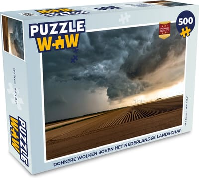 Puzzel Donkere wolken boven het Nederlandse landschap - Legpuzzel - Puzzel 500 stukjes