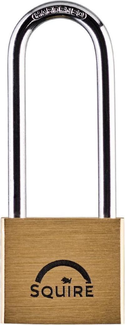 Squire Lion LN4/2.5 - Hangslot - Messing slot - Slot met lange beugel - 40 mm - Voor binnen en buiten