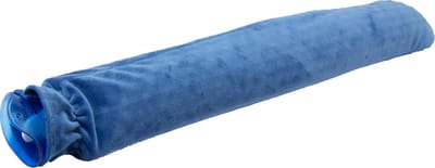 Kufl Extra Lange Blauwe PVC Warmwaterkruik met Fleece Hoes - Wasbaar - Geurloos - 80 cm - 2500 ml