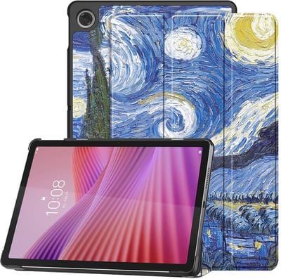 Tablet Hoes Geschikt voor Lenovo Tab M10 Gen 4 (2025) | Book Case met Standaard | Kunstlederen Beschermhoes | Tri-fold | Sterrennacht